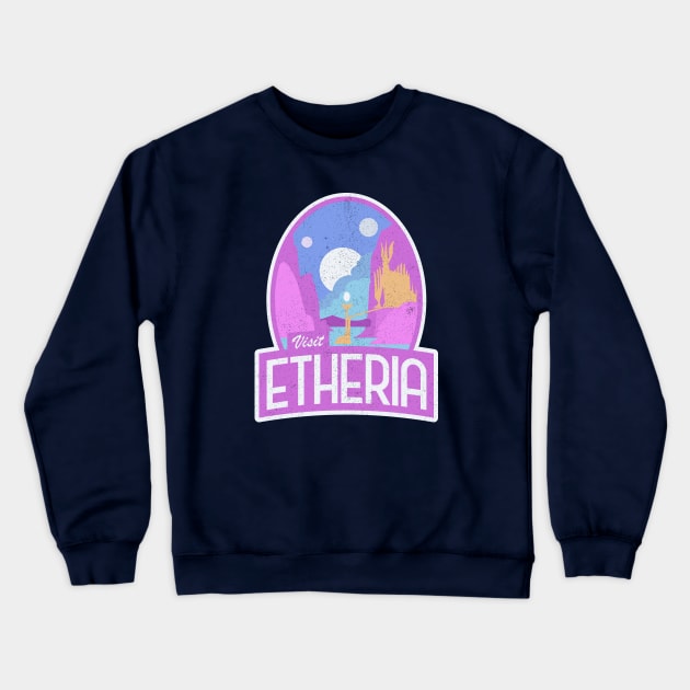 "Visit Etheria" She-Ra Logo Crewneck Sweatshirt by EbukaAmadiObi19